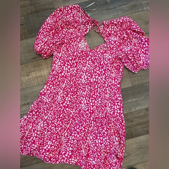 Zara pink and white animal print dress - Picture 6 of 6